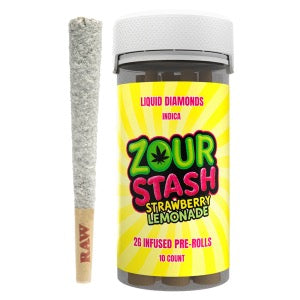 Zour Stash - Strawberry Lemonade - Diamond Infused Prerolls - 2G